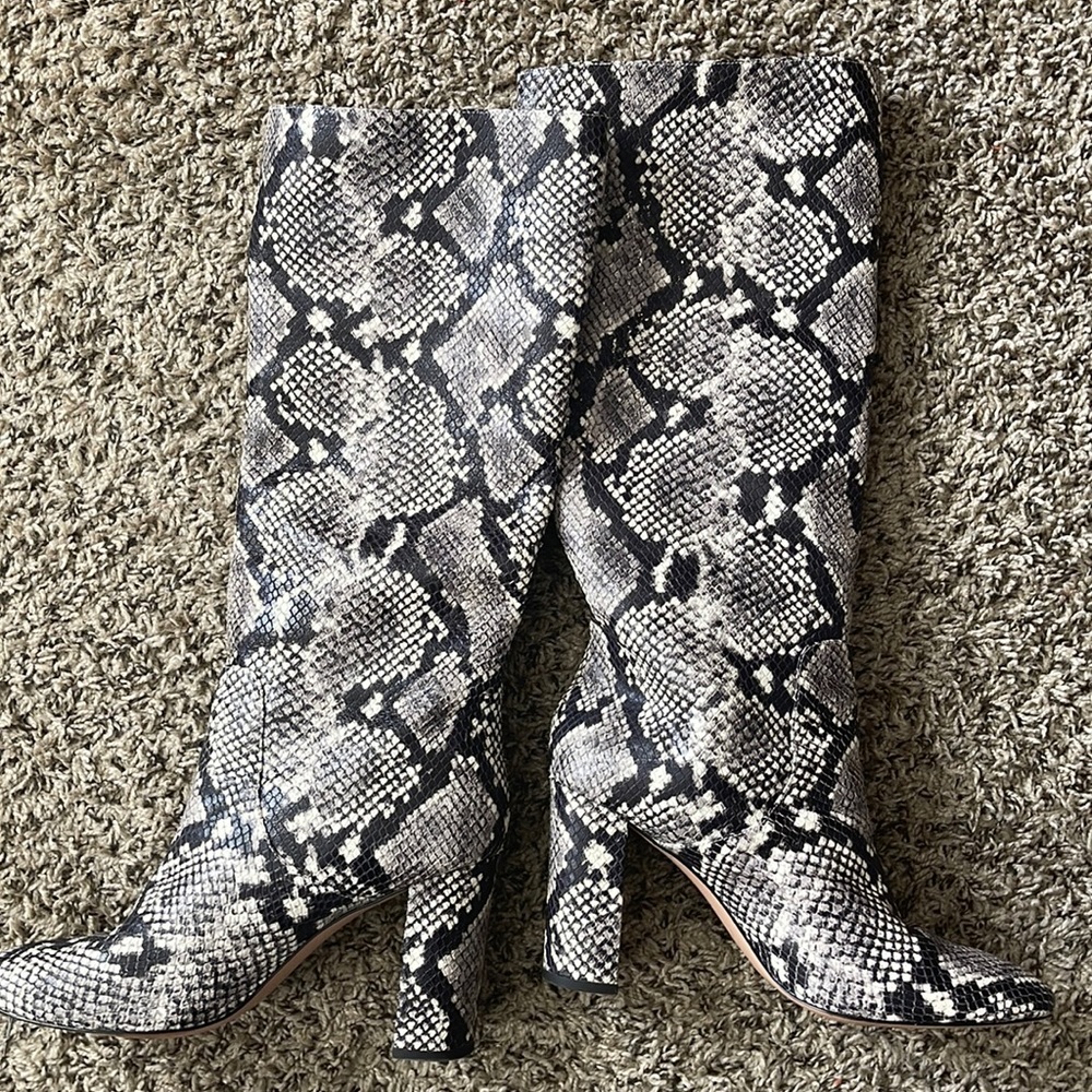 Snakeskin boots, gently worn